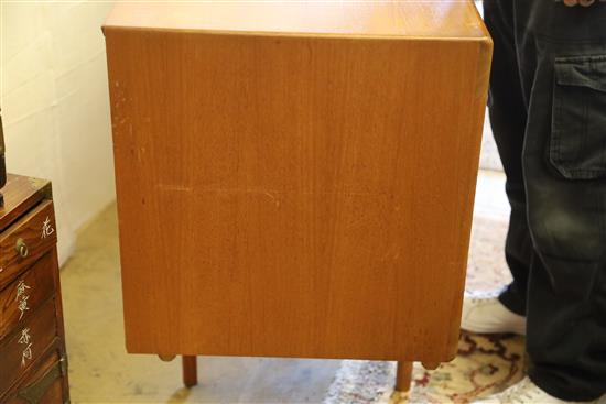 A Danish mid century teak sideboard, W.210cm, D.50cm, H.80cm